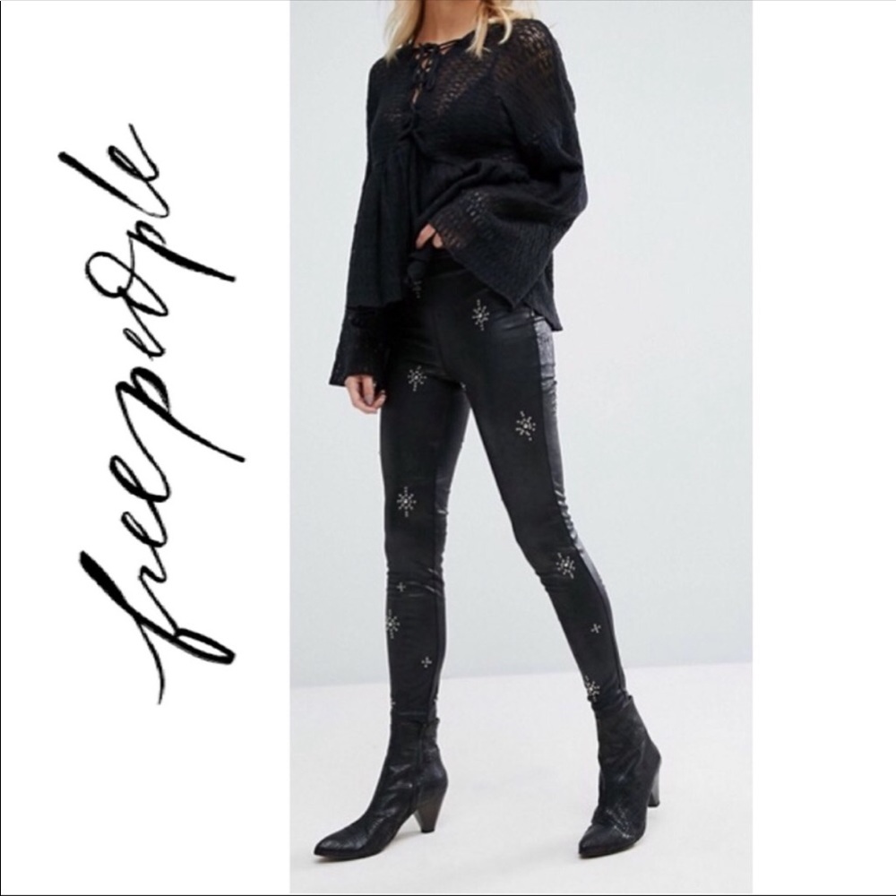 Embellished Vegan Skinny Pants